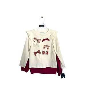 NWT! Cynthia Rowley Kids Bow Sweater Set